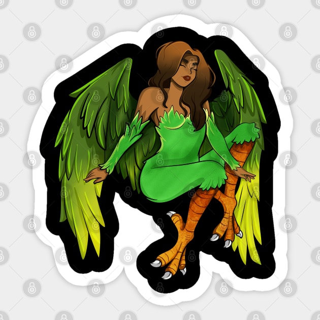 Harpy Sticker by Modern Medieval Design